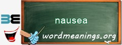 WordMeaning blackboard for nausea